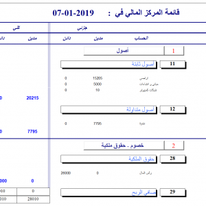 Balance Sheet Arabic/English